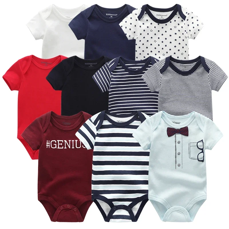 

2023 Baby Rompers 5-pack infantil Jumpsuit Boy clothes Summer High quality Striped newborn ropa bebe Clothing kids Costume