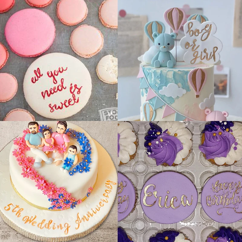 1set Upper&Lower Letter Alphabet Cake Stamp Molds Number Fondant - Main Image