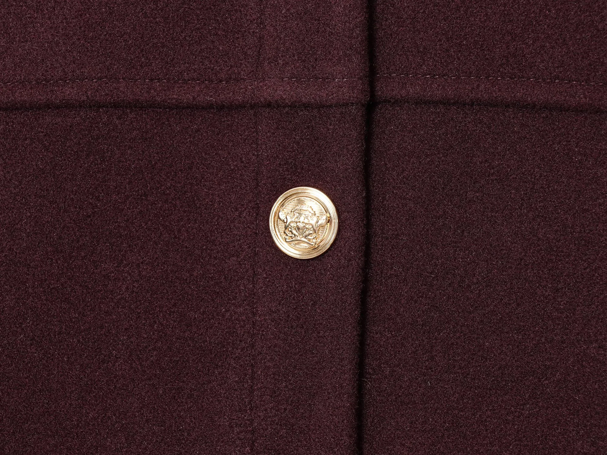 Women Solid Color O-Neck Short Jacket Coats New Autumn And Winter With Gold Buttons Woolen Texture Coat Elastic Hem Chic Outerwe