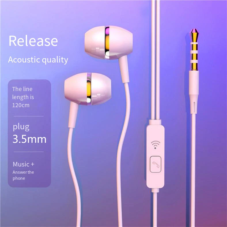 

Subwoofer Headphones Wired Headset In-Ear Stereo Music Earbuds With 3.5mm Universal For Sports,Mobile Computer Tablet Earphones