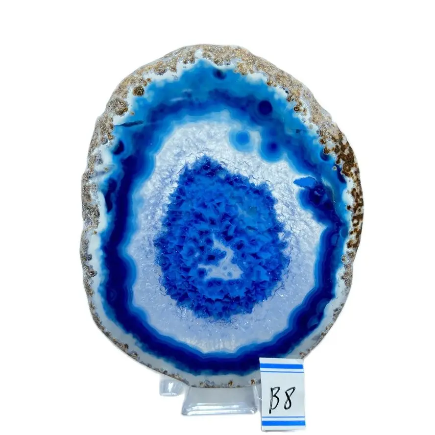 Natural crystal AGATE SLAB Geode Slice Crystal Mineral Energy Stone Healing Home Decoration Gift