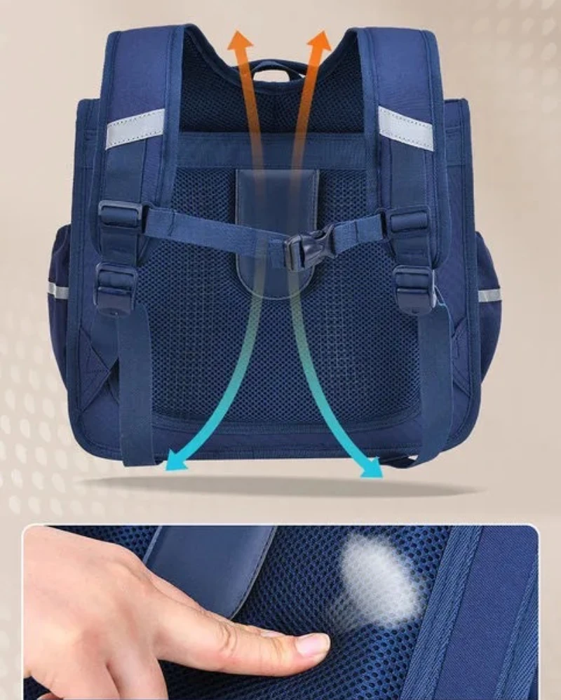 Horizontal British Style Waterproof Children Large Capacity Primary School Bags New Girls Boys Fashion Backpacks Student Mochila