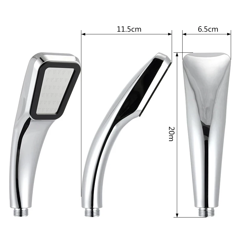 Pressurized 300 Holes Single Head Hand Hold Square Shower Head Water Saving Rainfall Spray Nozzle Bathroom Accessories 6