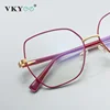 VICKY Fashion Women Cat Eye Myopia Prescription Glasses Hyperopia Reading Anti Blue Light Metal Optical Eyeglasses Frame PFD3076 3