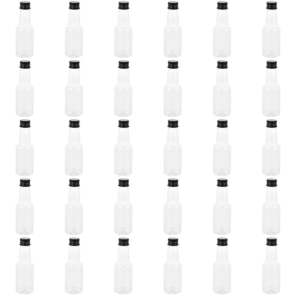 

30 Pcs Aluminum Cap Condiment Bottle Milk Container Bottles for Travel Plastic Reusable Sub with Lids Sealed