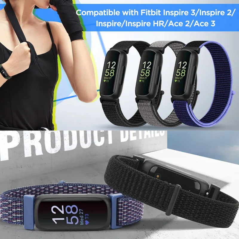 Breathable Adjustable Nylon Loop Band - Soft Sport Strap Wristband