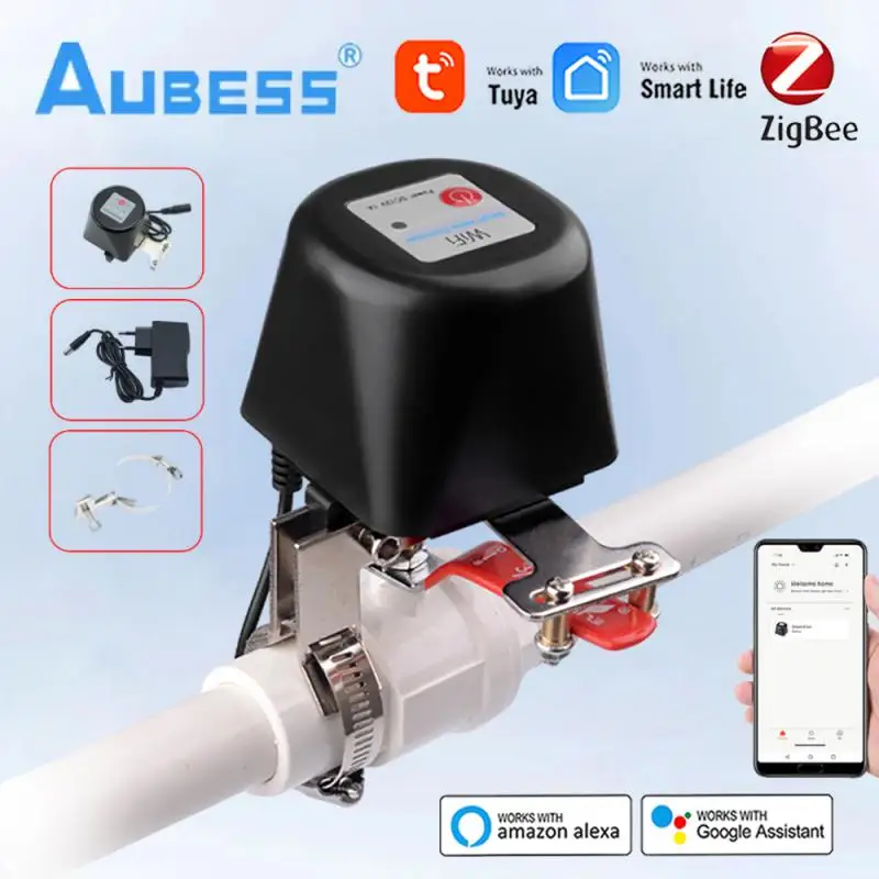 

Tuya ZigBee Smart Control Gas Water Valve Wireless Smart Home Automation Control Valve With Alexa Google Assistant SmartLife