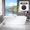 67" Oil-Rubbed Bronze Bathtub Non-Slip Design High Quality Acrylic Construction Chic Style Easy Clean & Maintenance Durable 2
