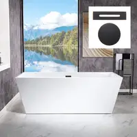 67" Oil-Rubbed Bronze Bathtub Non-Slip Design High Quality Acrylic Construction Chic Style Easy Clean & Maintenance Durable 2