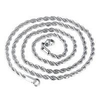 Collier Ras du Cou en Acier Inoxydable pour Homme et Femme, Corde Tressée, Bijoux en Métal localité, Cadeau à la Mode, 1 Pièce 3