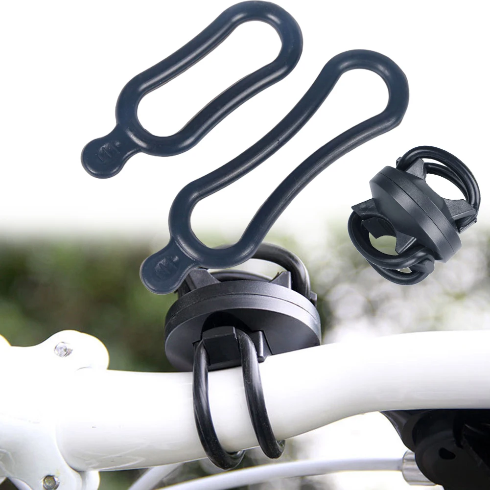 

2pcs Bike Light Clips Gel Band Elastic For Bicycle Headlight Rear Lamp Handlebar Post Mount LED Light Bicycle Accessories