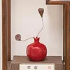 Ceramic Pomegranate Flower Vase Artificial Pomegranate Fruit Flower Arrangement Accessories Porcelain Crafts Home Decoration 4