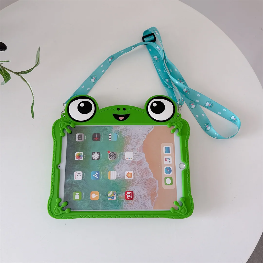 Adorable Frog Silicone iPad Case - Kid-Friendly Shockproof Cover