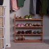 Cedar Shoe Rack Organizer Holds 12 Shoes Natural Cedar Wood 4-Tier Storage Shelf 3