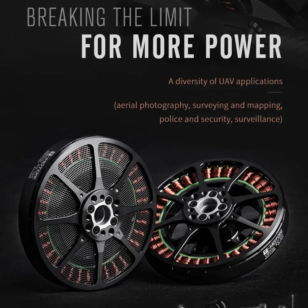 Moteur drone LIGPOWER U8ⅡLite KV100 - Haute efficacité 9,1kg poussée