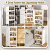4 Tier Plastic Storage Bins and Boxes Organizer - Stackable with Lids for Bedroom, Living Room, Kitchen, Office - Foldable Conta 3