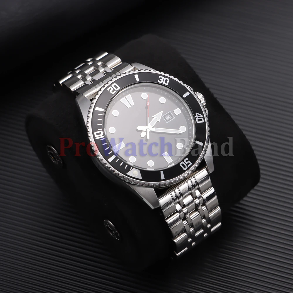 Elegant Curved End Stainless Steel Watchband Bracelet