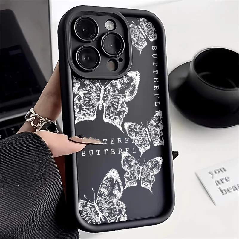 Retro Butterfly Silicone Phone Case Cover