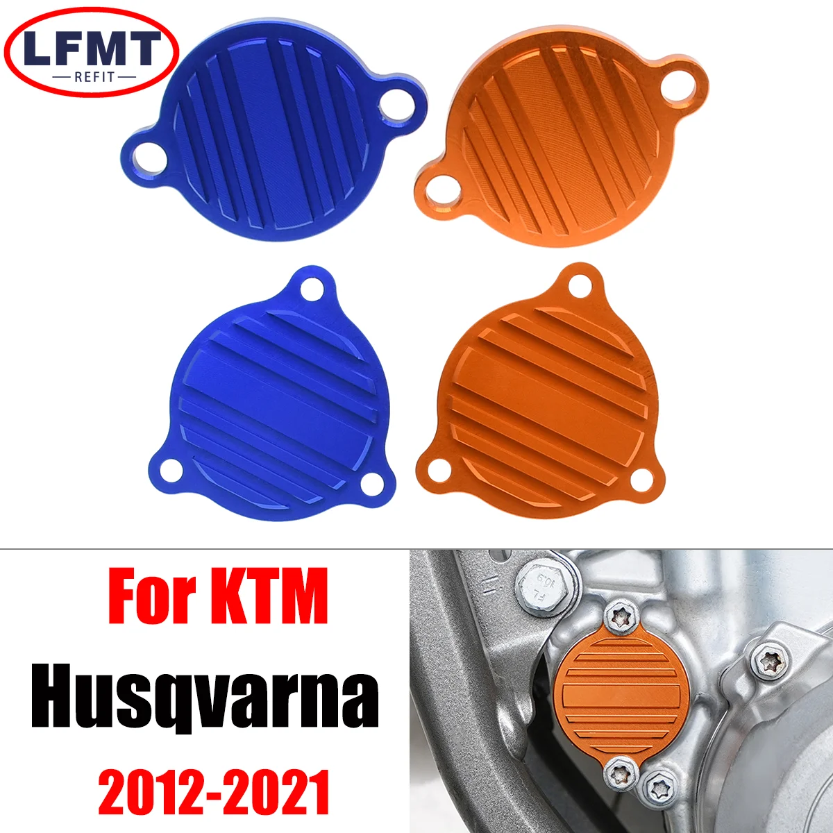 

Motorcycle CNC Oil Pump Cover Guard Cap and Oil Filter Cover Cap For KTM 250 350 450 500 530 2009-2020 2021 SXF XCF XCW EXC EXCF