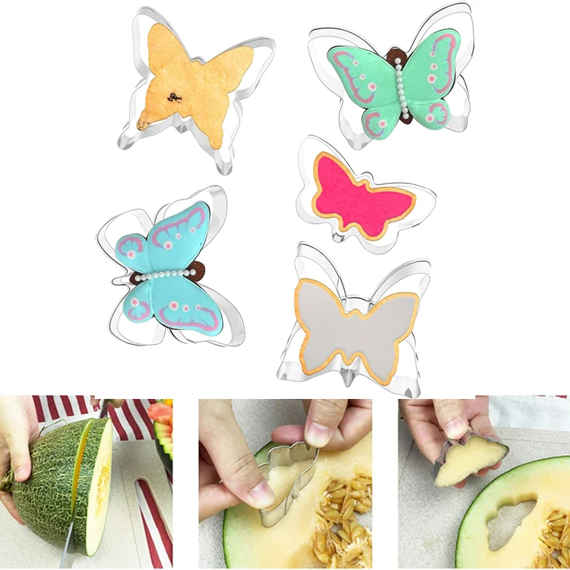 Stainless Steel Biscuit Mold Set 5Pcs cookie cutter baking mold cookie mould baking decorating tools