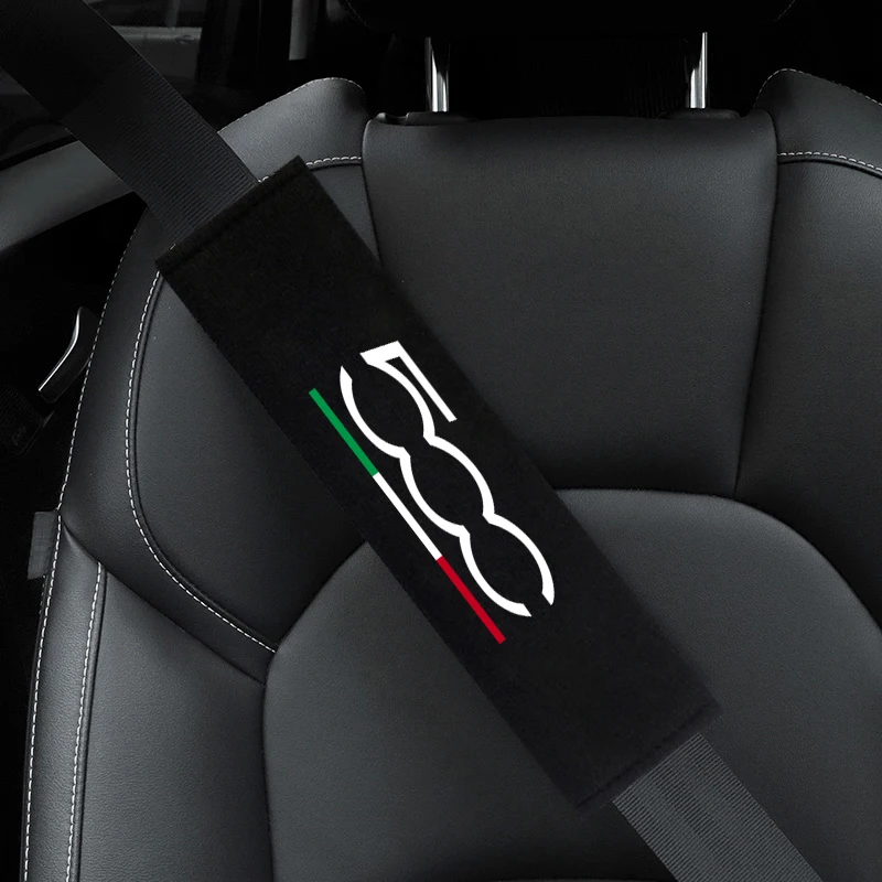 Car Styling Auto Pure Cotton Car Badge Case 2pcs For Fiat 500 500x Abarth 124 595 500C Stilo car accessories