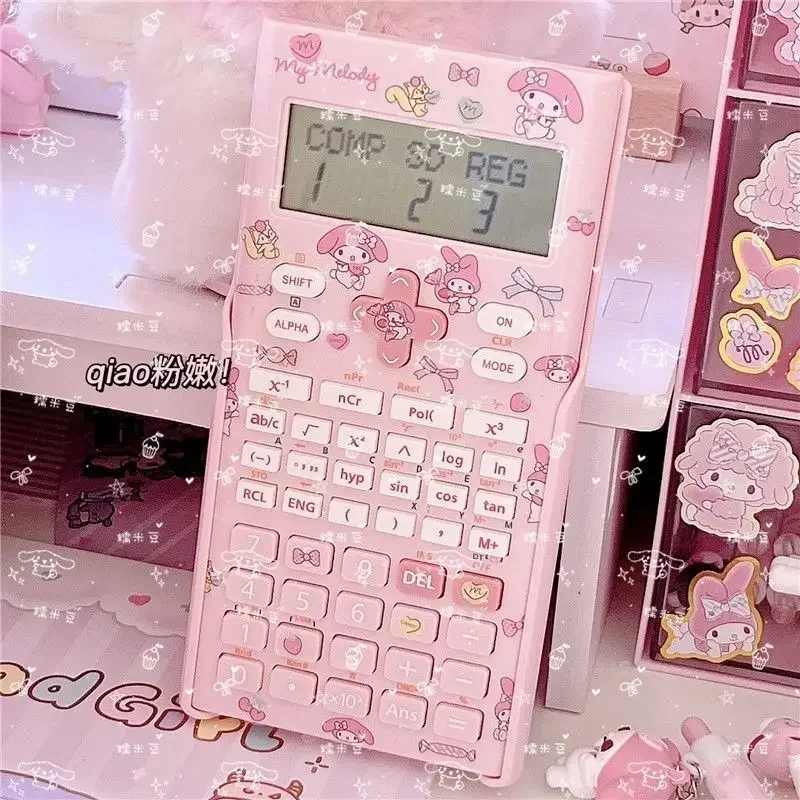 

Sanrio Kuromi Melody Cinnamon Dog Kawaii Scientific Function Calculator Primary and Secondary School Student Exam Calculator