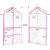 3PCS Clear PVC Dance Costume Bags for Kids 40-Inch Hanging Garment Bags Suitable for Dance Competitions And Suit Storage 4