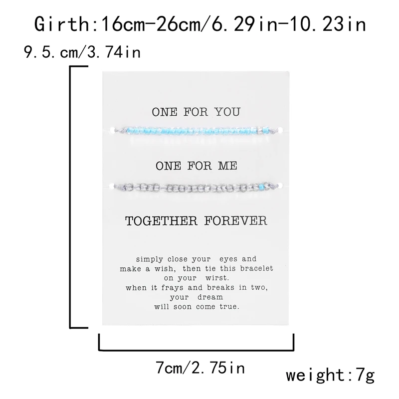 2 teile/satz leuchtendes Armband für Frauen romantisches Leuchten in den dunklen bunten Perlen geflochtenes Seil Armband Paar Freundschaft Schmuck – Detail 21