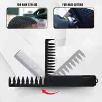 Mulitfunctional Folding Hair Comb Wide Tooth Oil Head Styling Beard Comb Hair Clipper Combs 1/2/3 In1 Portable Hairdressing Comb 4