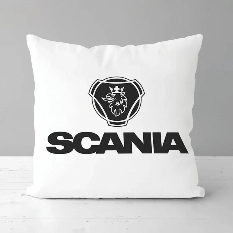 Duplex Printing Pillow Covers Decorative Sofa Cushions Scania Cushion Cover 45*45 Ornamental Pillows for Living Room Short Plush 2