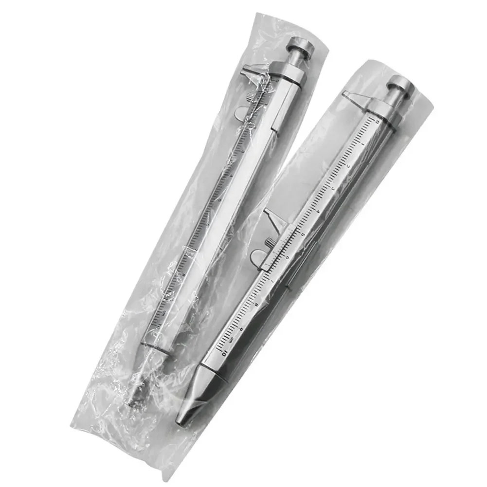 Ballpoint pen 2 in 1 Caliper Type Ballpoint Pen Bullet-tip Design Multifunction Vernier Gifts Stationery Portable Tools for Kids Children