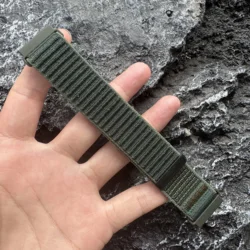 Premium 22mm Loop Nylon Watch Strap Replacement - Ultimate Comfort and Style Bracelet Watchband for 22mm (Dark Green)