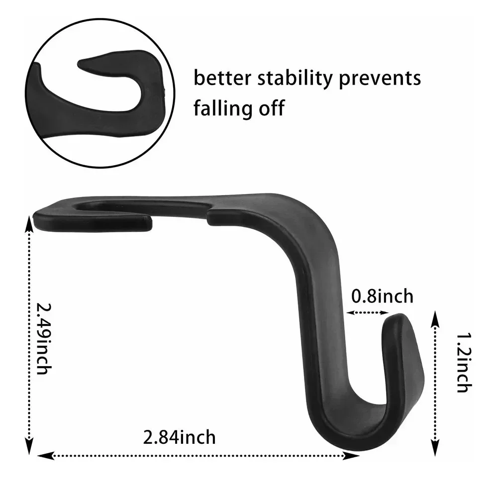 Auto Back Seat Car Hook 4pcs Car Seat Headrest Hook For Auto Back Seat Organizer Hanger Storage Holder For Handbag Purse Bags Clothes Coats