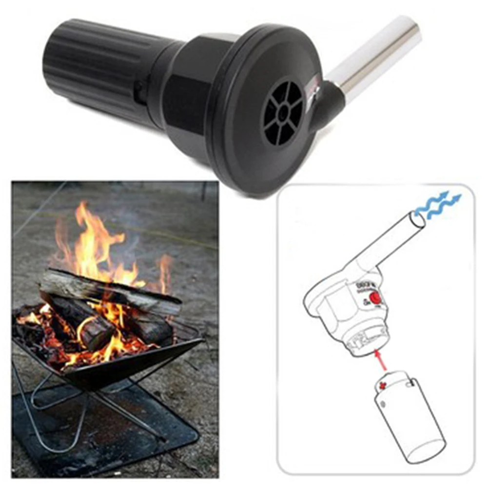 Hand blower Air blower Bbq fan Barbecue blower Portable Electric BBQ Fan Air Blower Picnic Hand Blower Outdoor Camping Picnic Fire Making Tool Ignition Tools BBQ Tool