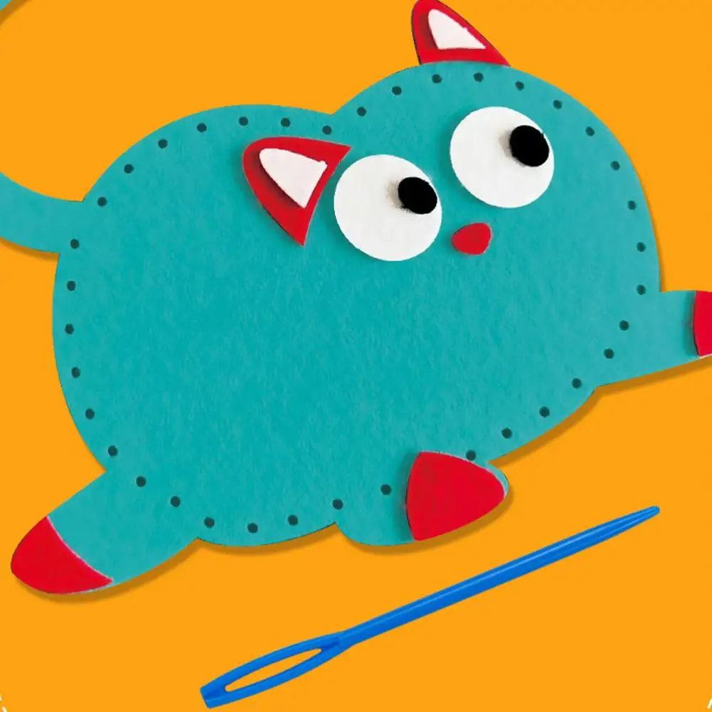 Sewing Craft Kit Kids Art Craft Kit Children Sewing Animals Craft Kit Forest Creatures DIY Sewing Felt Plush Animals Educational Set For Kids Beginners Gifts
