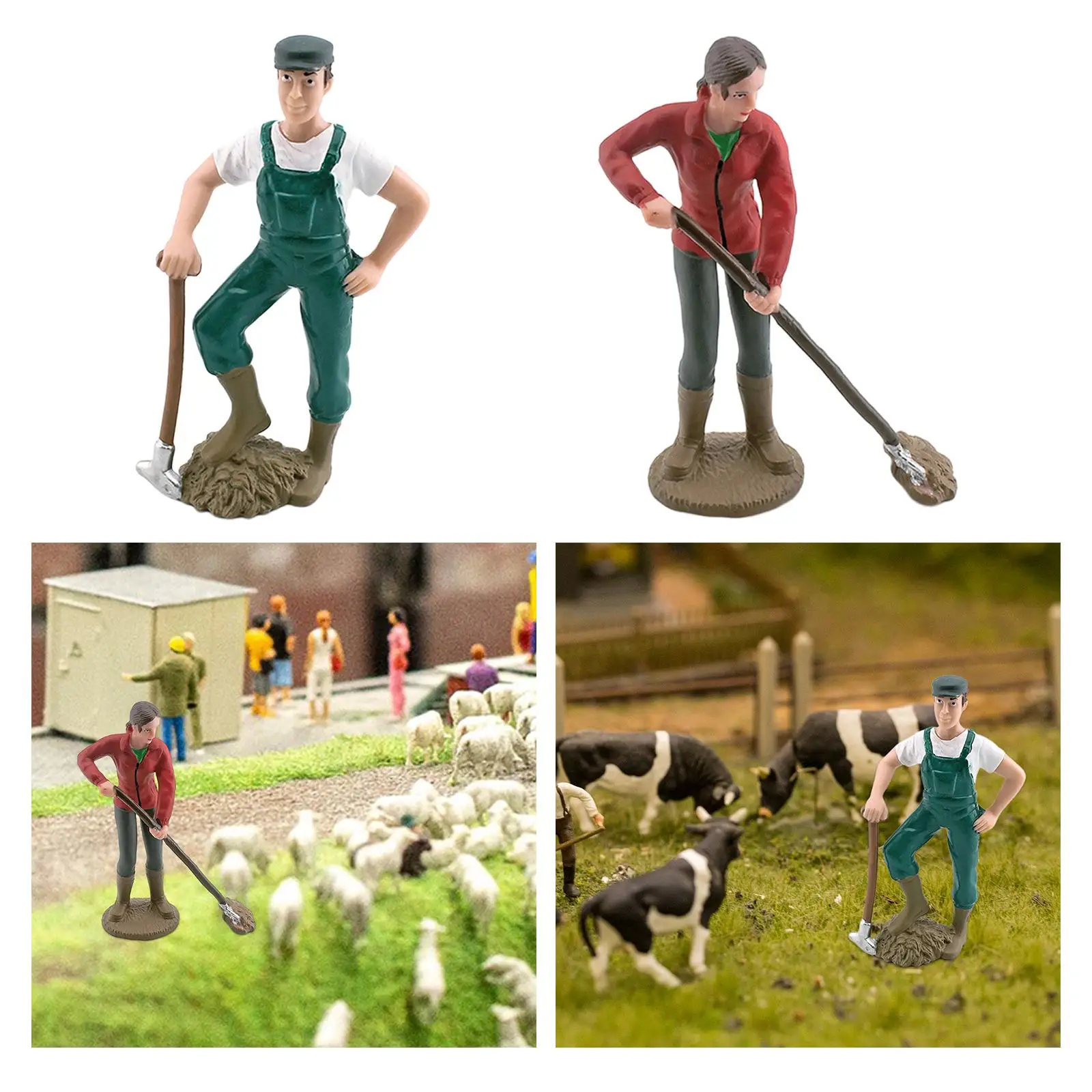 Farm Keeper Figurines Role Play Figure Farmer People Figures Children