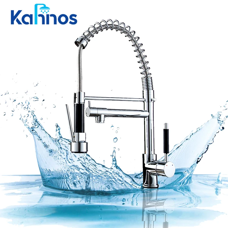 

Kitchen Faucets 360 Degree Rotation Stream Sprayer Nozzle Spring Pull Down Kitchen Sink Faucet Hot Cold Water Mixer Crane Tap