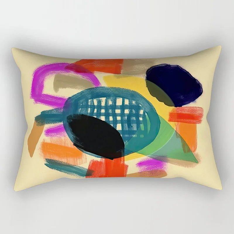Soft Waist Pillowcase Morandi Geometric Artistic Pattern Household Bedroom Bed Pillowcase Nordic-style Decorative Pillowcase 4