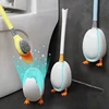 Creative Diving Cartoon Duck Silicone Toilet Brush Home Cleaning Kit With Base Bathroom Wall Mounted Toilet Brush 1