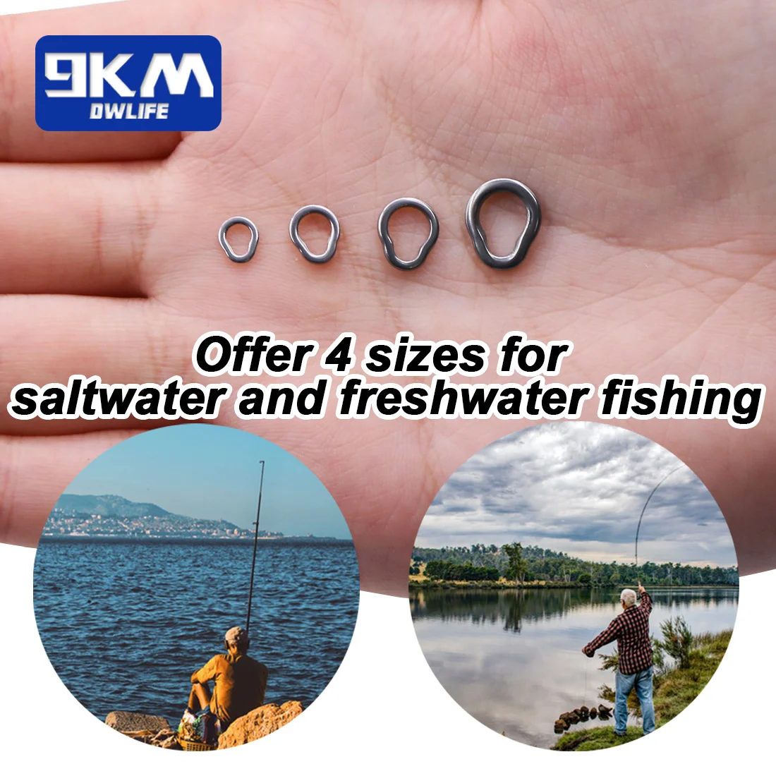 Fishing Solid Ring 25~100Pcs Stainless Steel Split Rings Fishing Lures Connectors Saltwater Accessories Tackle Chrome