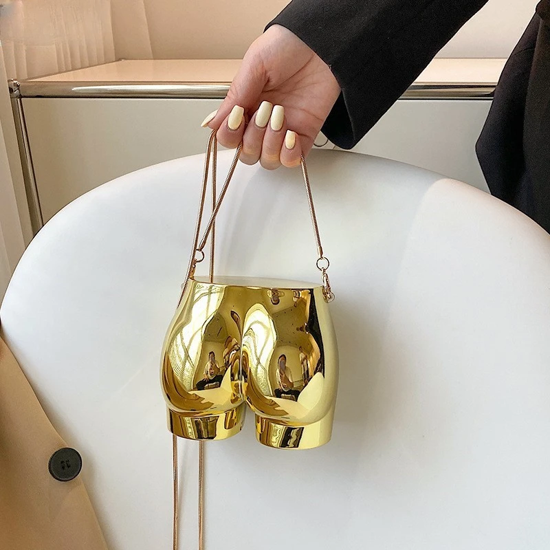 Mini Women Acrylic Clutch Bag, Acrylic Bag Gold Chain