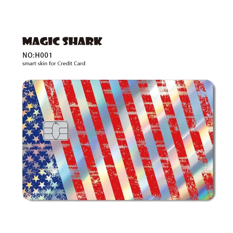 Skull Panda Hunter Blue Dragon Holographic Card Sticker Skin