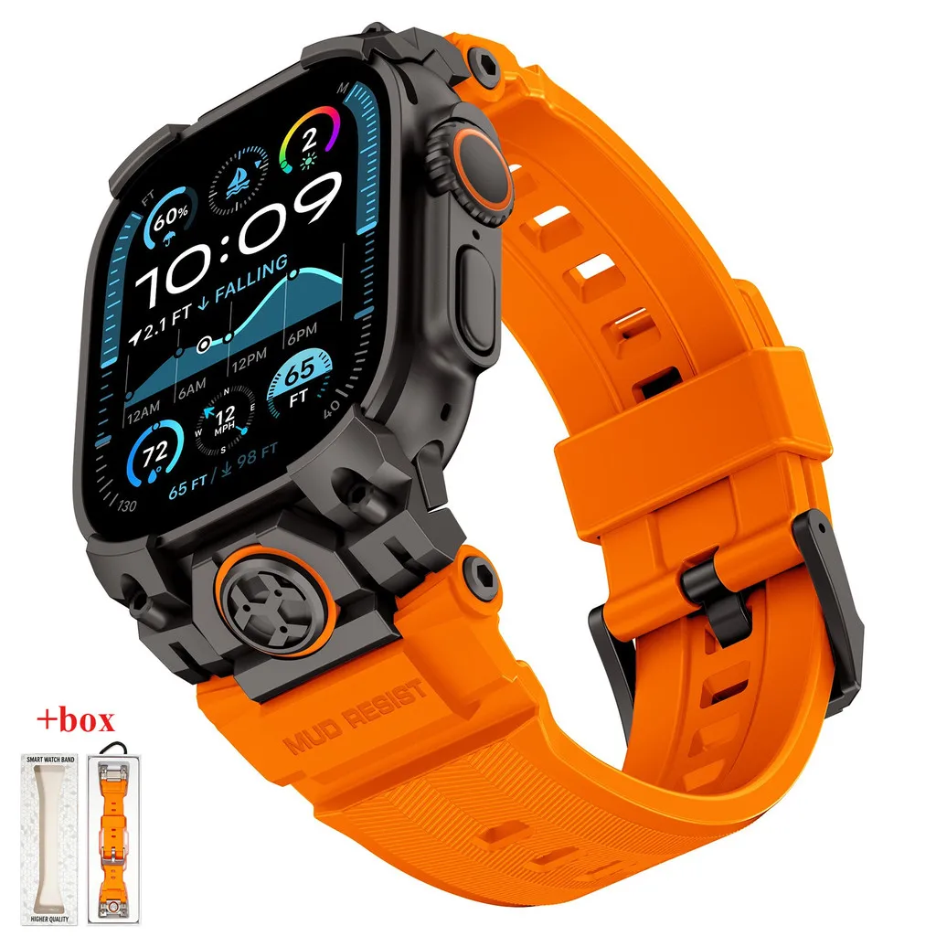 Luxury Titanium Silicone Sports Strap for Apple Watch - Premium Bracelet Accessories