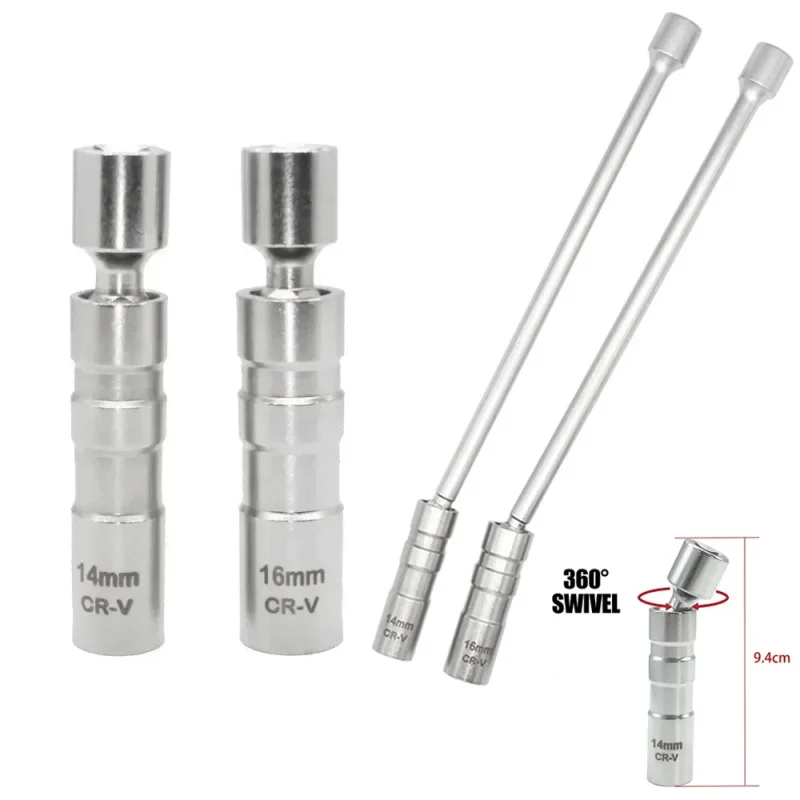 14mm 16mm ferramenta de remoção de vela de ignição chave manga magnética 3/8-Polegada chave de vela giratória de 12 pontos 16mm ímã pull out velas de ignição