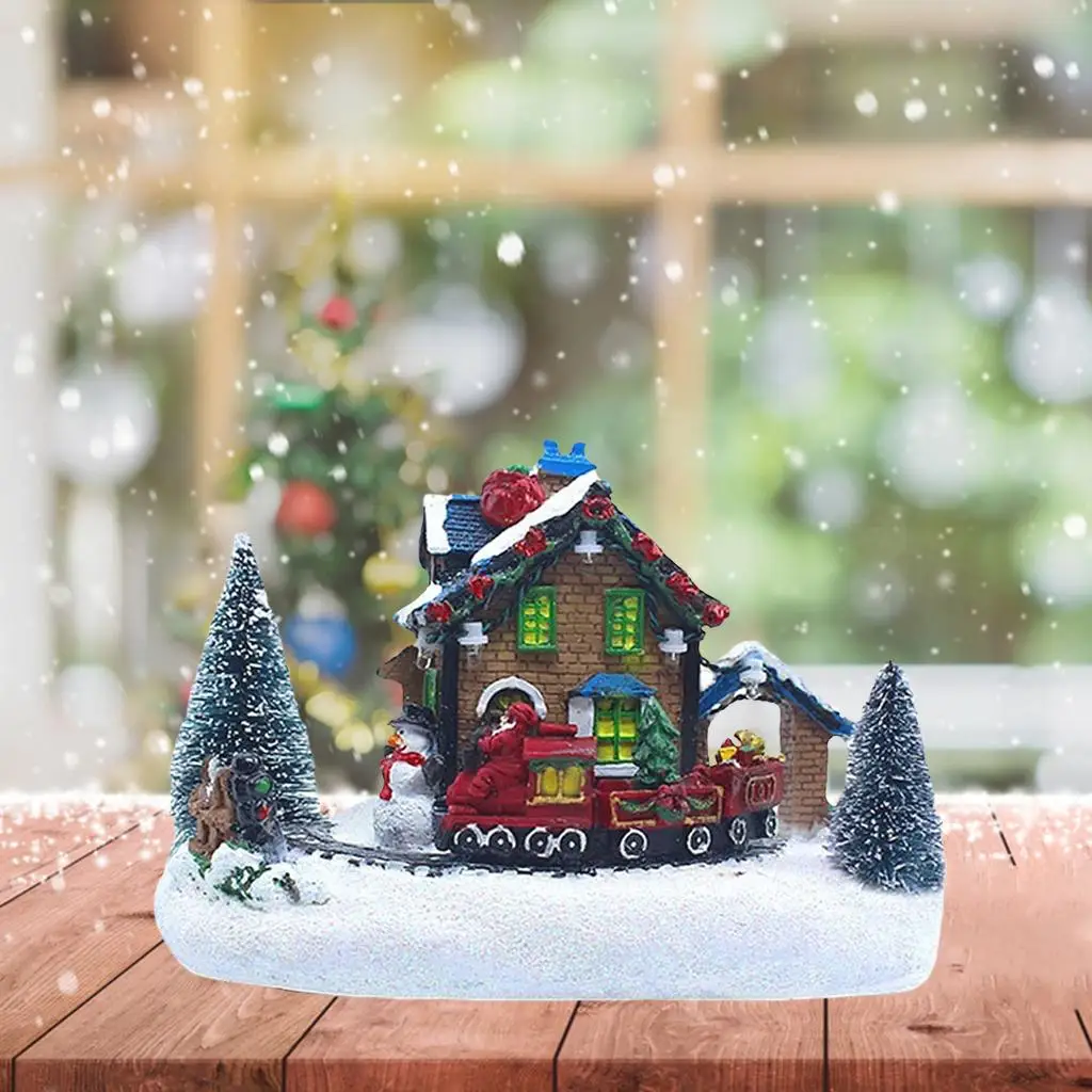 Christmas House Village Farmhouse Light Up Lighting LED Snow Buildings Santa Christmas House Village Farmhouse Light Up Lighting LED Snow Buildings Santa