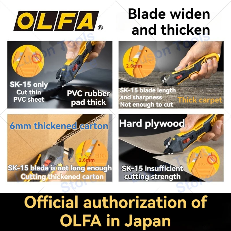 Japanese original OLFA SK-16 replaceable knife head, hidden safety box opening knife, portable cutting knife, industrial household express, replaceable blade/SKB-16/10, quick unpacking work film cutting knife
