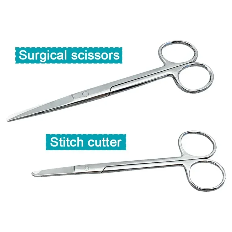Ophthalmic Microsurgical Scissors 14/18cm Remove Suture Scissors Stainless Steel Nurse Scissors Straight Curved Head Surgical Tools