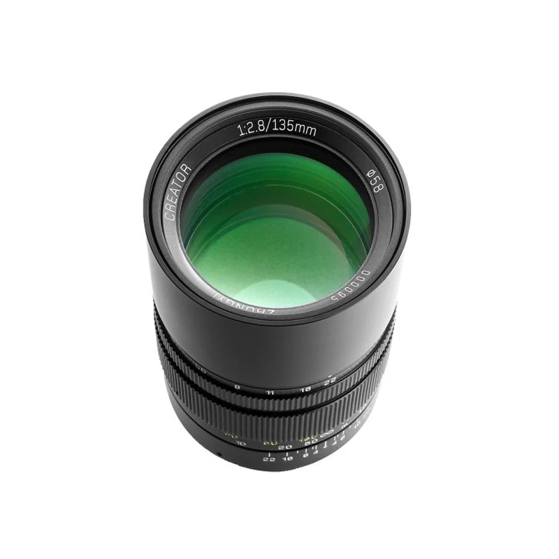 중이 옵틱스 135mm F2.8 II 수동 카메라 렌즈 (니콘 F, 캐논 EF, 후지필름 XF, 펜탁스 K, E L 마운트 미러리스 SLR 카메라용)