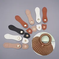 8 pièces 9 cm Boucles de sac en cuir tendance, boutons faits main, fermoirs de portefeuille, fermoirs de porte-cartes pour accessoires de sacs à main DIY 3