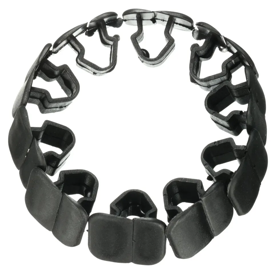 20 Clip Fermo Isolamento Cofano Auto - Plastiche Nere Per Foro 15mm - Rif. 1251866, 1H5863849A01C